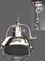 Hanglamp - Industriele hanglamp - Vernikkeld aluminium - 120 cm hoog