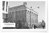 Walljar - Stadhuis Groningen '45 - Zwart wit poster