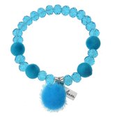 Juleeze Armbanden Dames (set v 3) Ø6-7cm Blauw Glas Rond Armband Armbandjes Sieraden Dames