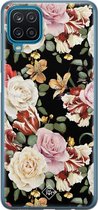 Samsung A12 hoesje siliconen - Bloemen flowerpower | Samsung Galaxy A12 case | multi | TPU backcover transparant