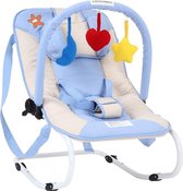 Trend24 - Babyschommel - Schommelstoel - Speelschommel - Wipstoel - Babywip - Blauw - Wit