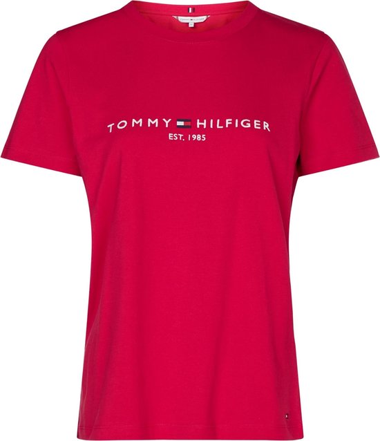 Tommy Hilfiger Dames T-Shirt - Rood - Maat M | bol.com