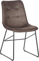 Nancy's Eetkamerstoel Slim - Microfiber - Stoel - Eetkamerstoelen - Antraciet - 49 x 91 x 62 cm