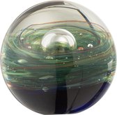J-Line Presse Papier Luchtbel Glas Groen/Blauw Small
