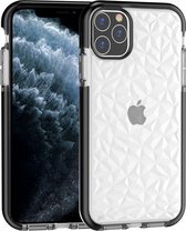 Apple iPhone 11 Pro Max Hoesje - Mobigear - Diamond Serie - TPU Backcover - Transparant / Zwart - Hoesje Geschikt Voor Apple iPhone 11 Pro Max