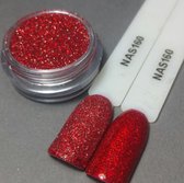 Nailart Sugar - Nagel glitter - Korneliya Nailart Decor Zand 160 Holografic Red