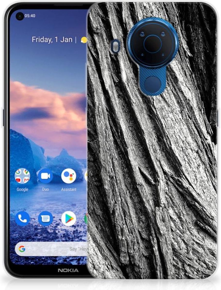 Bumper Hoesje Nokia 5.4 Boomschors Grijs