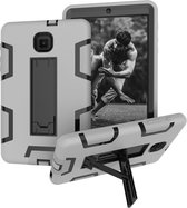 Contrasterende kleur siliconen + pc schokbestendige hoes voor Galaxy Tab A 8.0 (2018) / T387, met houder