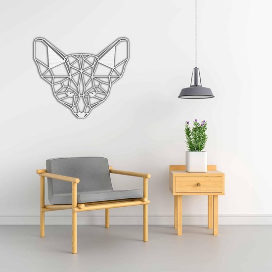 Line Art - Cat 2 - S - 45x54cm - AshwoodWhite - décoration murale géométrique