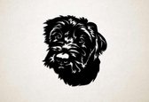 Wanddecoratie - Hond - Schnoodle 2 - L - 84x75cm - Zwart - muurdecoratie - Line Art