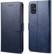 Voor Galaxy S20 Plus GUSSIM zakelijke stijl horizontale flip lederen tas met houder & kaartsleuven & portemonnee (blauw)