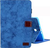 Voor Galaxy Tab A 10.1 (2016) / T580 Zakelijke Stijl Horizontale Flip Leren Case, met Houder & Kaartsleuf & Fotolijst & Slaap / Wekfunctie (Blauw)
