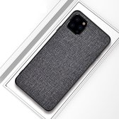 Schokbestendige stoffen textuur pc + tpu beschermhoes voor iPhone 11 Pro (grijs)