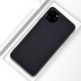 Schokbestendige stoffen textuur pc + tpu beschermhoes voor iPhone 11 (zwart)