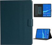 Voor Lenovo Tab M10 Plus Effen Kleur Horizontale Flip Leren Case met Kaartsleuven & Houder & Slaap / Wekfunctie (Donkergroen)
