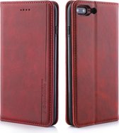 Voor iPhone SE 2020/8/7 Diaobaolee Gemini magnetische gesp horizontale flip lederen tas met houder en kaartsleuven (rood)