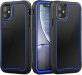 Voor iPhone 11 Frame-serie TPU + PC Stofdicht Krasbestendig Valbestendig Beschermhoes (blauw)