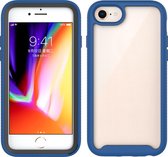 Voor iPhone SE 2020/8/7 Sterrenhemel Effen kleur Serie Schokbestendig PC + TPU beschermhoes (koningsblauw)
