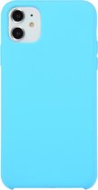 Voor iPhone 11 Effen kleur Effen siliconen schokbestendig hoesje (hemelsblauw)