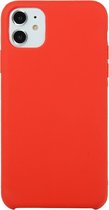 Voor iPhone 11 Effen kleur Effen siliconen schokbestendig hoesje (China rood)