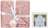 Interbaby Deken En Lamp Junior 80 X 110 Cm Fleece Oudroze 2-delig