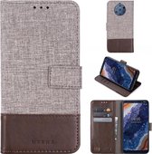 Voor Nokia 9 PureView MUXMA MX102 horizontale flip canvas lederen tas met standaard & kaartsleuf & portemonnee functie (bruin)