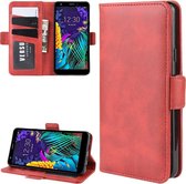 Voor LG K30 2019 / X2 2019 portemonnee standaard lederen mobiele telefoonhoes met portemonnee en houder en kaartsleuven (rood)