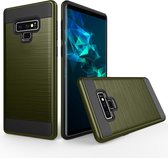 Brushed Texture Shockproof Rugged Armor Beschermhoes voor Galaxy Note 9 (Army Green)
