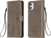 Voor iPhone 11 Dream Catcher afdrukken Horizontale flip lederen tas met houder & kaartsleuven & portemonnee & lanyard (grijs)