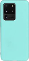 Voor Galaxy S20 Ultra Frosted Candy-gekleurde ultradunne TPU-telefoonhoes (groen)