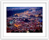 Foto in frame ,  Schemer in Praag  ,120x80cm , Multikleur , wanddecoratie