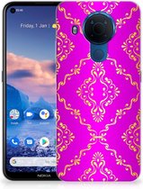 GSM Hoesje Nokia 5.4 Beschermhoesje Barok Roze