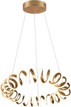 LED Hanglamp - Iona Coral - 33W - Warm Wit 3000K - Dimbaar - Rond - Mat Goud - Aluminium