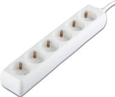 Verlengsnoer - Nivra Serino - 3680W - 6 Stopcontacten - 3 Meter - Wit | Nederland
