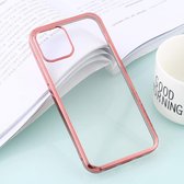 Voor iPhone 12 mini ultradunne beplating TPU beschermende zachte hoes (rose goud)