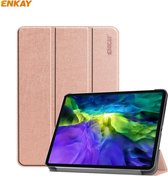 ENKAY ENK-8001 Horizontale lederen smartcase met spijkerpatroon en houder voor iPad Pro 11 (2020) (roze)