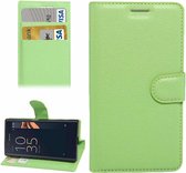 Voor Sony Xperia X Compact Texture Horizontale Flip Leren Case met Houder & Kaartsleuven & Portemonnee (Groen)
