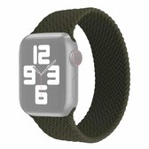 Single-turn geweven patroon siliconen horlogeband voor Apple Watch Series 6 & SE & 5 & 4 40 mm / 3 & 2 & 1 38 mm, maat: L (legergroen)