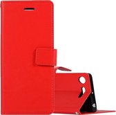 Voor Sony Xperia XZ1 Crazy Horse Texture Horizontale Flip Leren Case met Houder & Kaartsleuven & Portemonnee & Fotolijst (Rood)