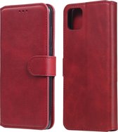 Voor Huawei Enjoy 20 klassieke kalfsstructuur PU + TPU horizontale flip lederen tas, met houder & kaartsleuven en portemonnee (rood)