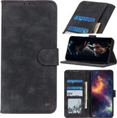 Voor Motorola Moto G9 Plus Antilope Textuur Magnetische Gesp Horizontale Flip PU Leather Case met Kaartsleuven & Portemonnee & Houder (Zwart)