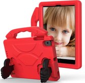 Voor iPad Mini 5/4/3/2/1 EVA Materiaal Kinderen Platte Anti Falling Cover Beschermende Shell Met Duimbeugel (Rood)