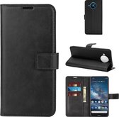 Voor Nokia 8.3 5G Retro Kalfspatroon Gesp Horizontale Flip Leren Case met Houder & Kaartsleuven & Portemonnee (Zwart)