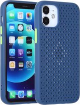 All-inclusive schokbestendige, ademende TPU-beschermhoes voor iPhone 12 mini (koningsblauw)