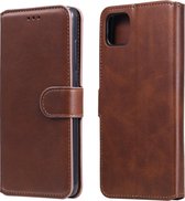 Voor OPPO Realme C11 klassieke kalfsstructuur PU + TPU horizontale flip lederen tas, met houder & kaartsleuven en portemonnee (bruin)