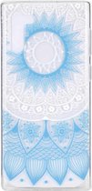 Stijlvol en mooi patroon TPU-valbeschermingshoes voor Galaxy Note 10 (blauw patroon)