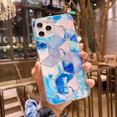 IMD Marble Pattern Shockproof TPU beschermhoes voor iPhone 12 Pro Max (A2)