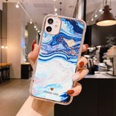 IMD aquarel weergavepatroon schokbestendig TPU beschermhoes voor iPhone 11 Pro Max (B2)