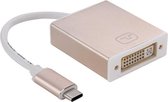 10 cm USB-C / Type-C 3.1 naar DVI 24 + 5 adapterkabel, voor MacBook 12 inch, Chromebook Pixel 2015, Nokia N1 tablet-pc (goud)