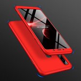 GKK Three Stage Splicing Full Coverage PC Case voor Samsung Galaxy A9 (2018) / A9s (Rood)